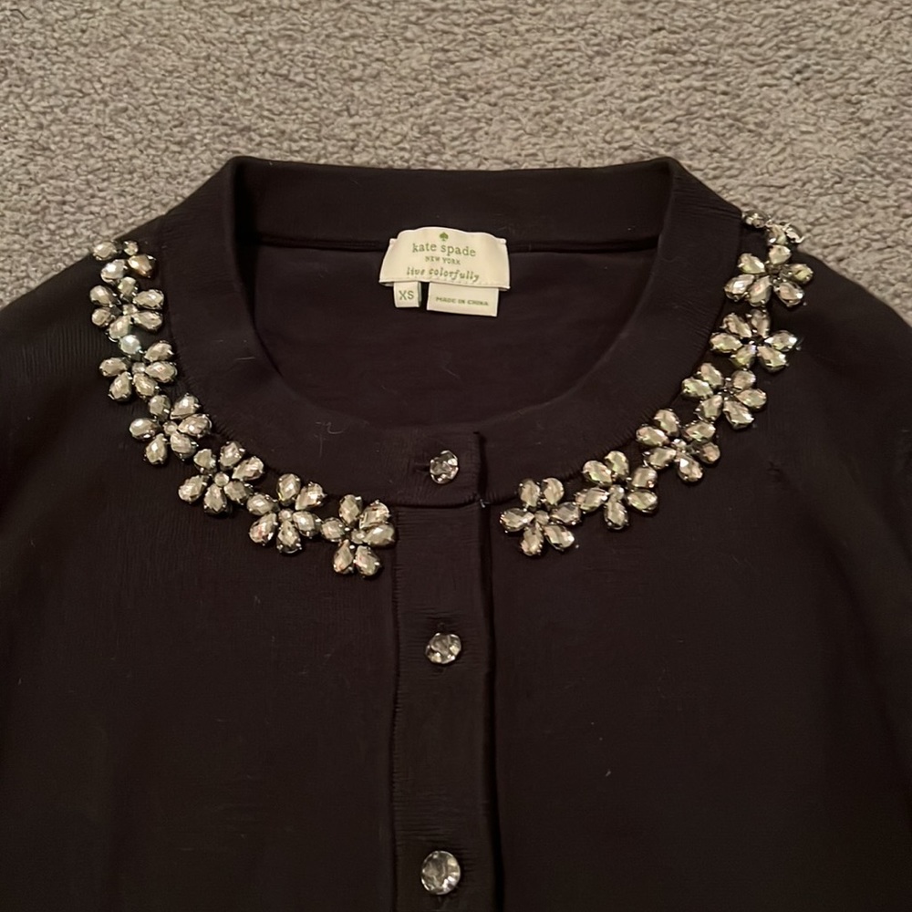 Kate spade rhinestone cardigan - Picture 2 of 6